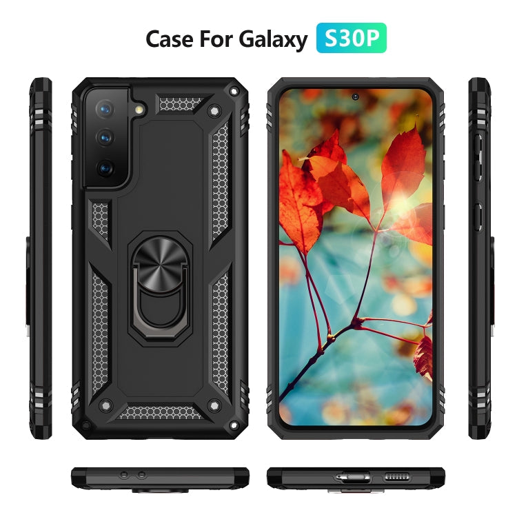 RING ARMOR Tvrdený kryt pre Samsung Galaxy S21 Plus 5G - čierny