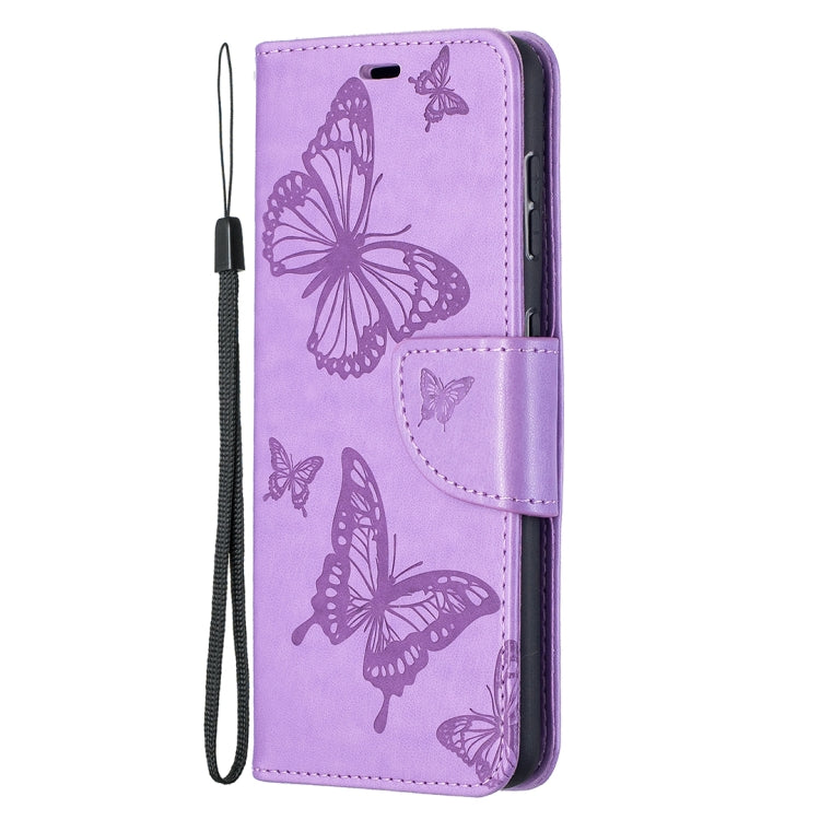 BUTTERFLY Knižkové puzdro pre Samsung Galaxy S21 5G - fialové