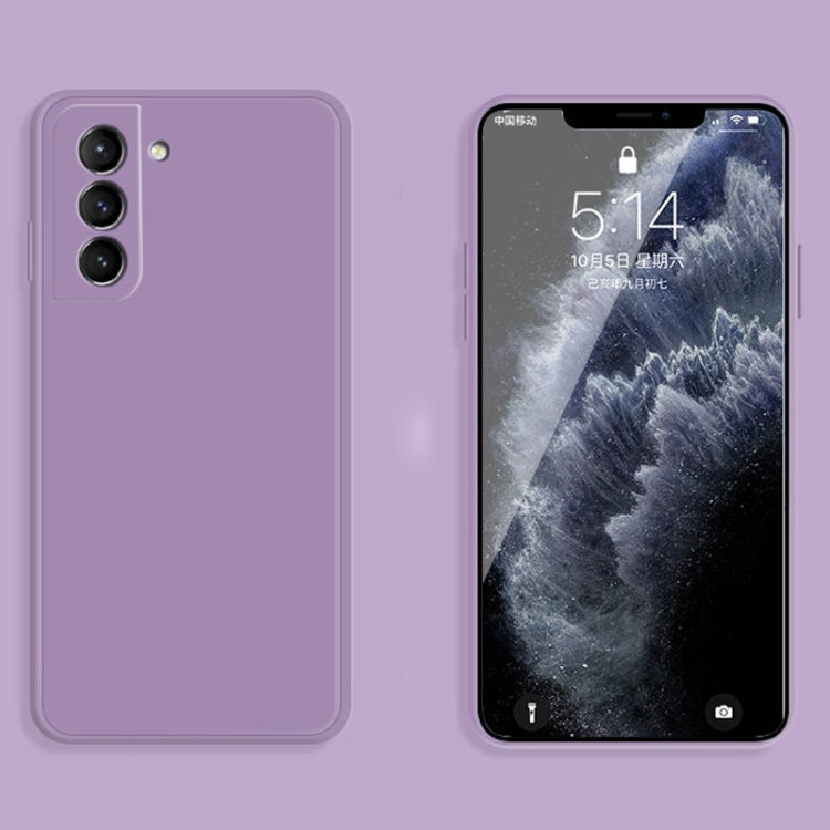 MATT Silikónový obal pre Samsung Galaxy S21 5G - fialový