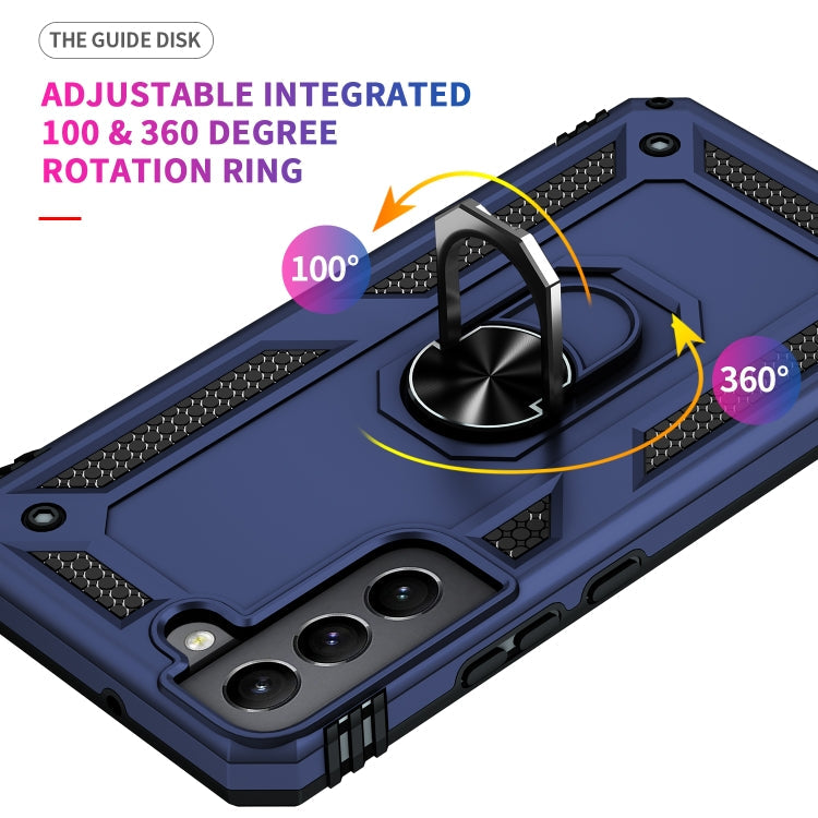 RING ARMOR Tvrdený kryt pre Samsung Galaxy S22 Plus 5G - modrý