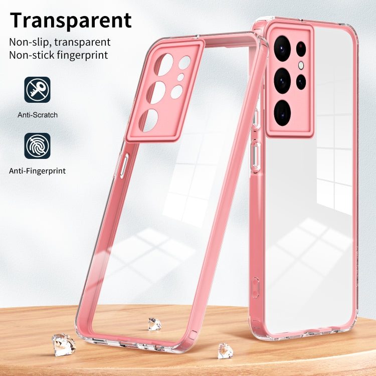 FRAME Zadný kryt pre Samsung Galaxy S22 Ultra 5G - ružový