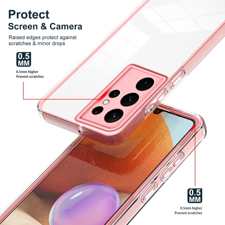 FRAME Zadný kryt pre Samsung Galaxy S22 Ultra 5G - ružový