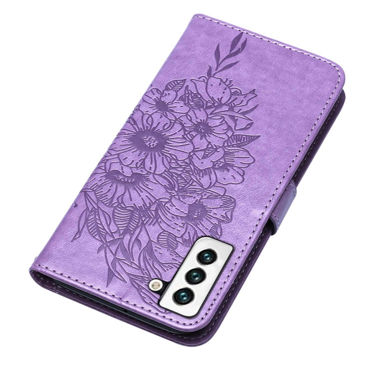 BUTTERFLY Knižkové puzdro pre Samsung Galaxy S22 5G - fialové