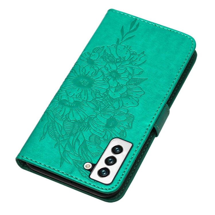 BUTTERFLY Knižkové puzdro pre Samsung Galaxy S22 5G - zelené