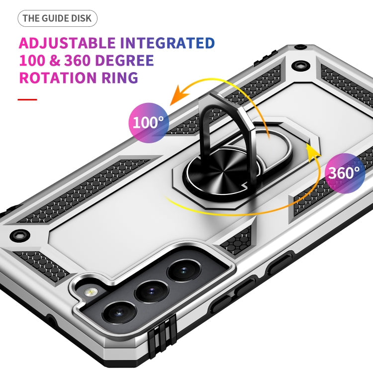 RING ARMOR Tvrdený kryt pre Samsung Galaxy S22 5G - sivý