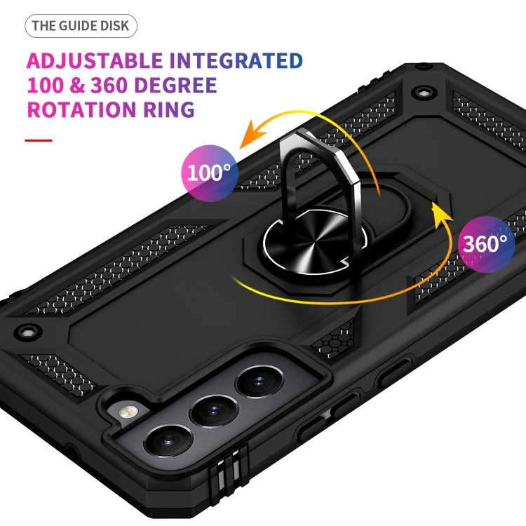 RING ARMOR Tvrdený kryt pre Samsung Galaxy S22 5G - čierny
