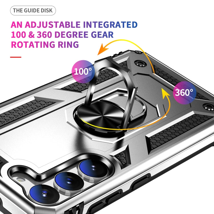 RING ARMOR Tvrdený kryt pre Samsung Galaxy S23 Plus 5G - sivý