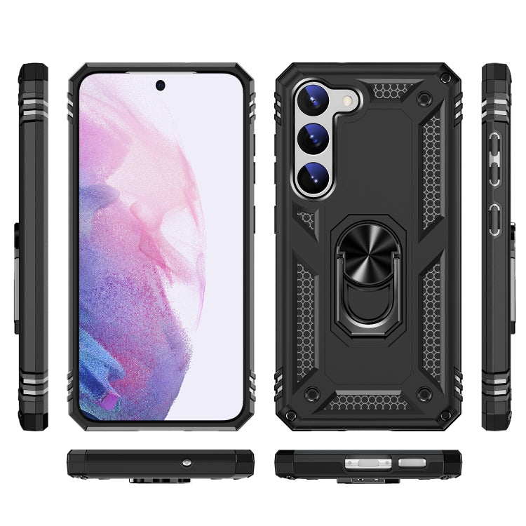 RING ARMOR Tvrdený kryt pre Samsung Galaxy S23 Plus 5G - čierny