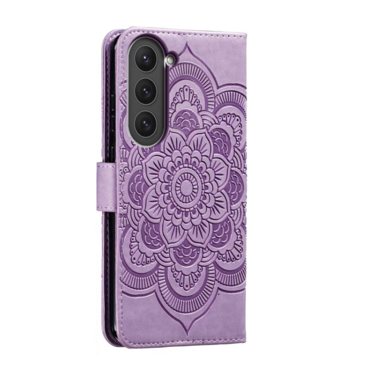 MANDALA Knižkové puzdro pre Samsung Galaxy S23 5G - fialové
