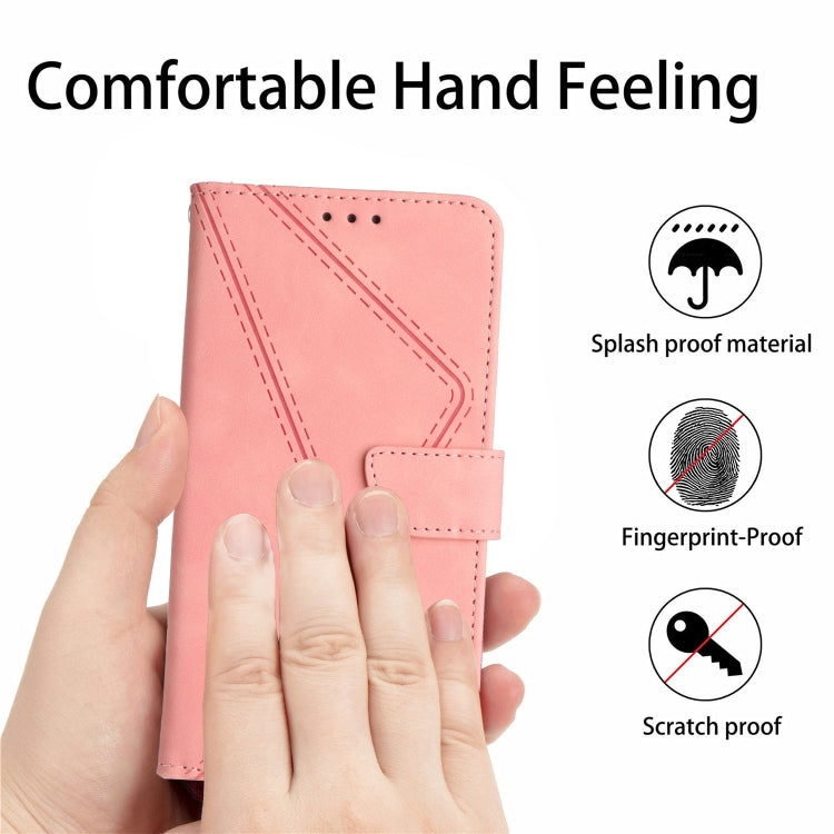 STITCHING Knižkové puzdro pre Samsung Galaxy S23 5G - ružové