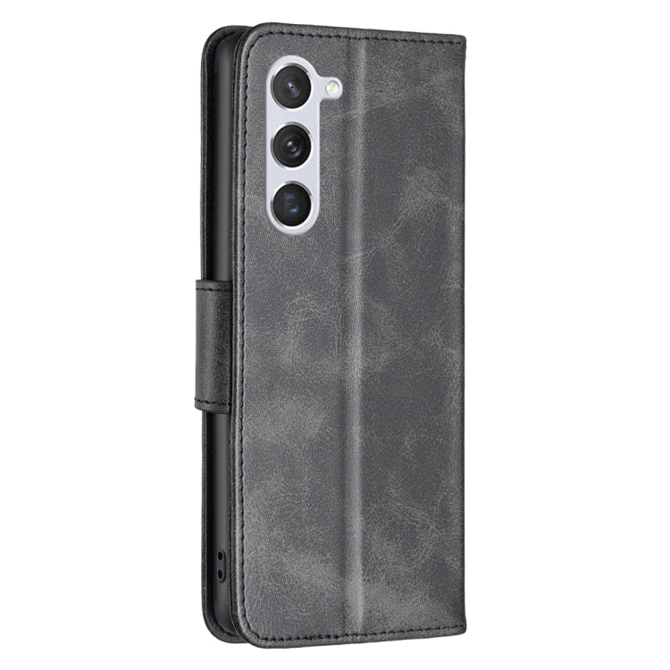 LAMBSKIN Knižkové puzdro pre Samsung Galaxy S23 5G - čierne