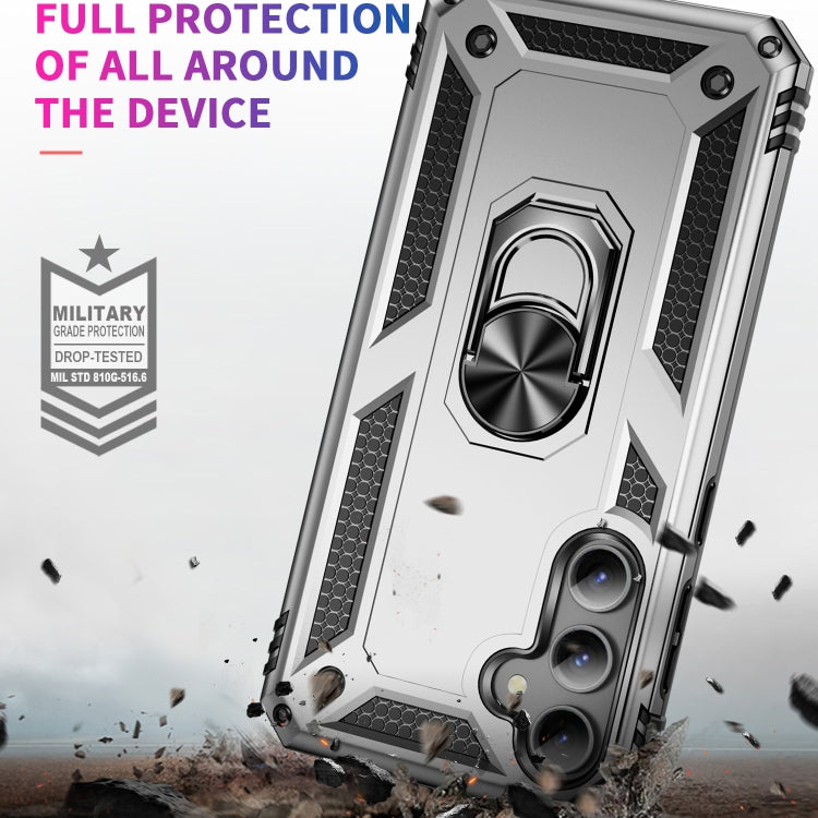RING ARMOR Tvrdený kryt pre Samsung Galaxy S23 FE - sivý