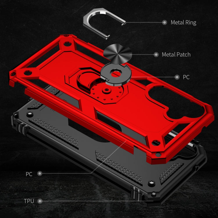 RING ARMOR Tvrdený kryt pre Samsung Galaxy S23 FE - červený