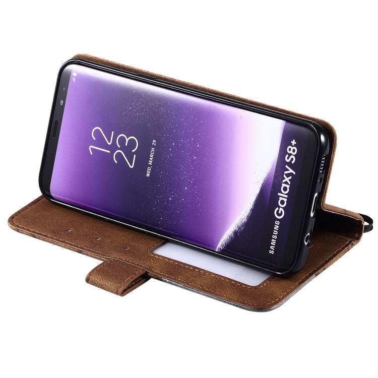 SKIN Knižkové puzdro pre Samsung Galaxy S8 Plus - hnedé