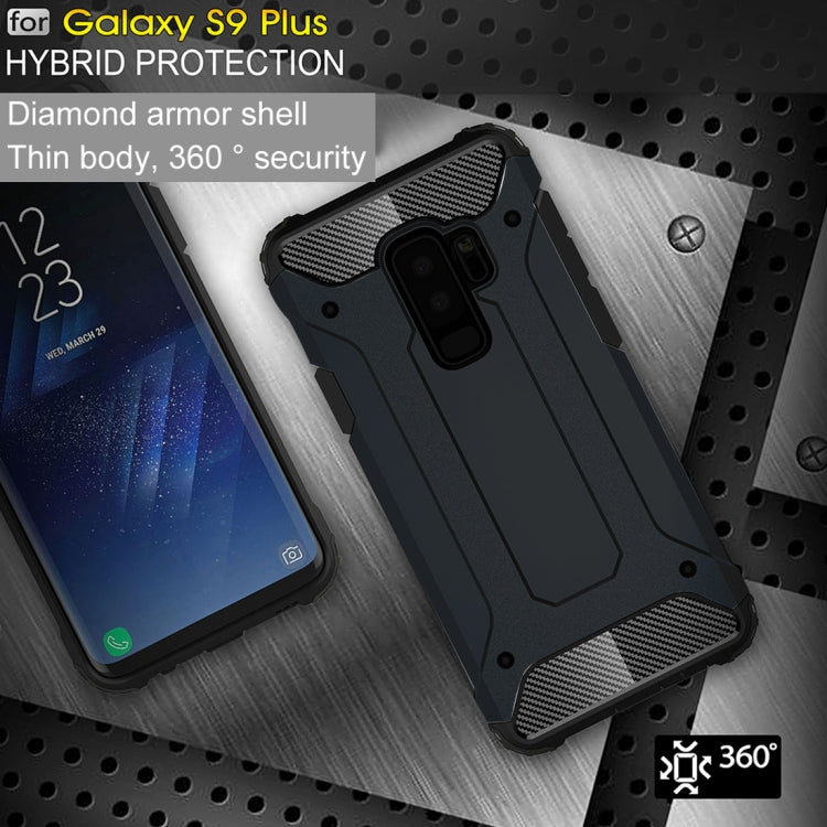 HYBRID ARMOR Tvrdený kryt pre Samsung Galaxy S9 Plus - modrý