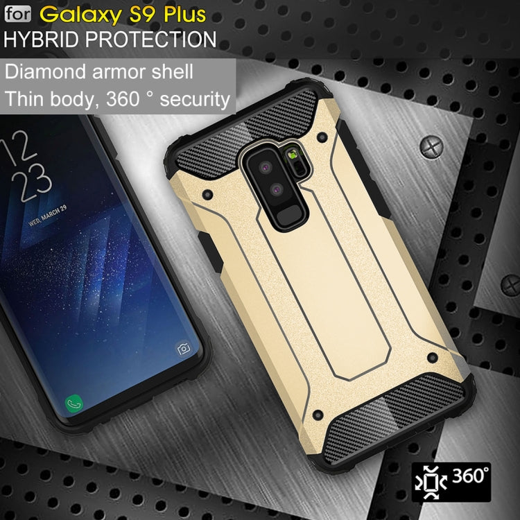 HYBRID ARMOR Tvrdený kryt pre Samsung Galaxy S9 Plus - zlatý