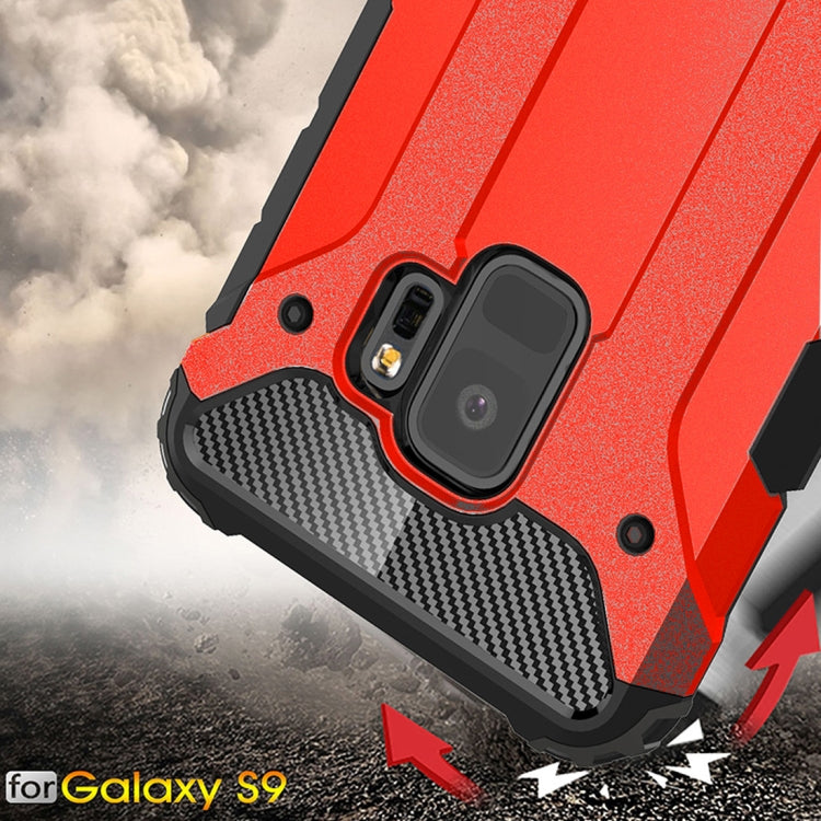 HYBRID ARMOR Tvrdený kryt pre Samsung Galaxy S9 - červený