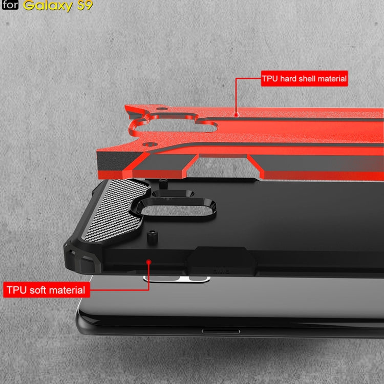 HYBRID ARMOR Tvrdený kryt pre Samsung Galaxy S9 - červený