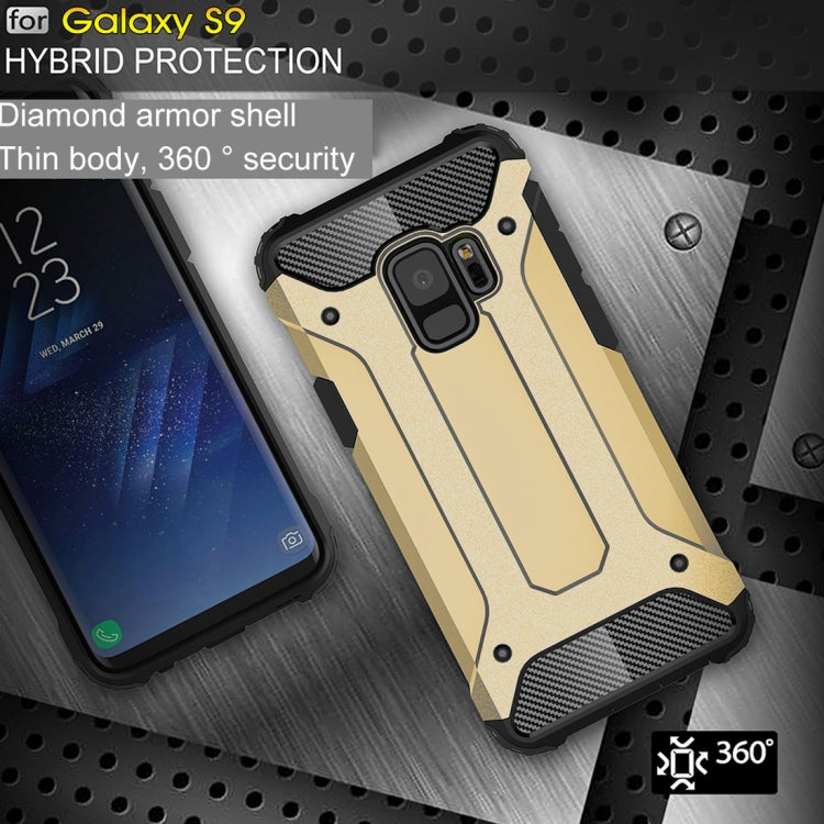HYBRID ARMOR Tvrdený kryt pre Samsung Galaxy S9 - zlatý