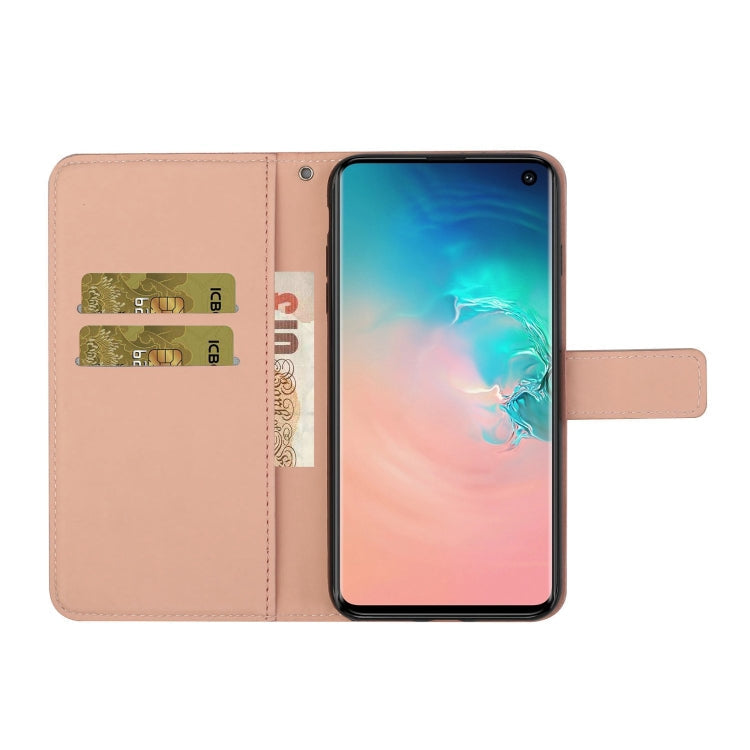 FLOWER Knižkové puzdro pre Samsung Galaxy S10 Plus - ružové