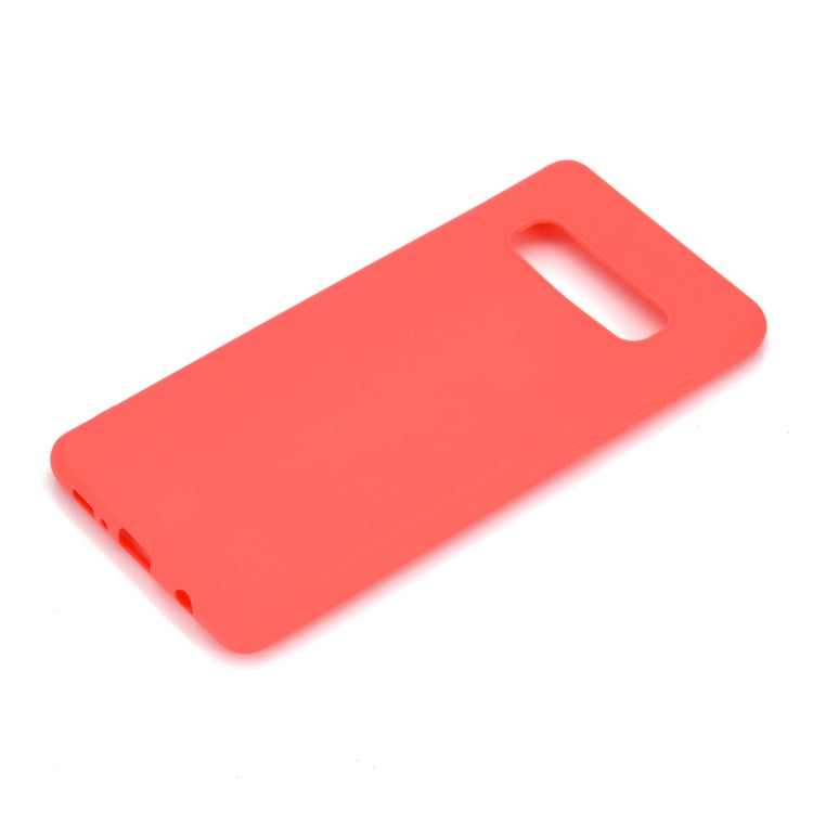 MATT Silikónový obal pre Samsung Galaxy S10 Plus - červený