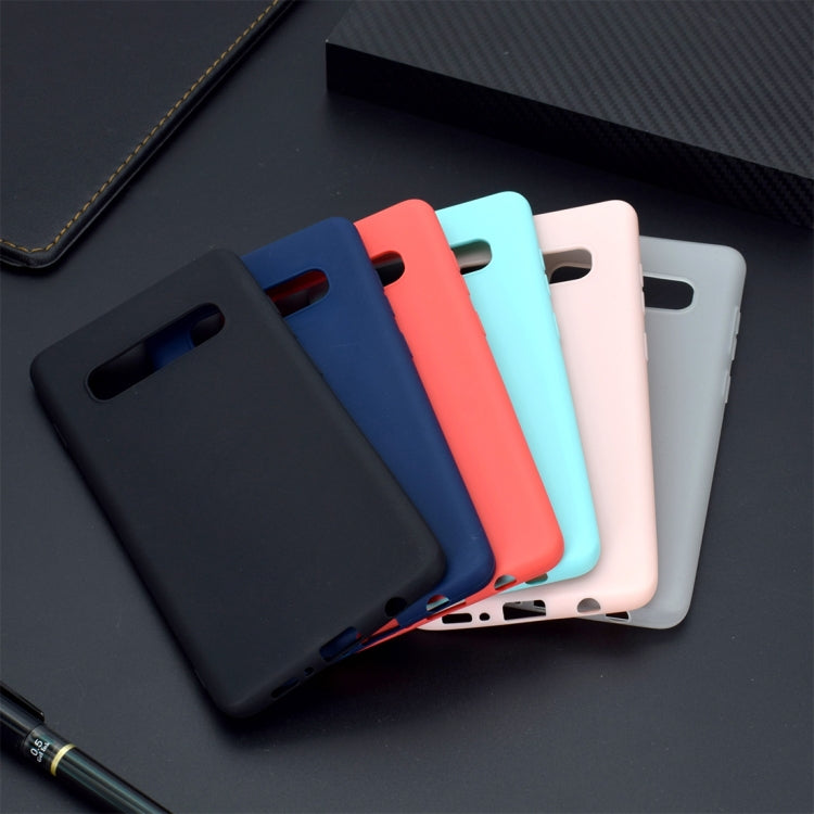 MATT Silikónový obal pre Samsung Galaxy S10 Plus - červený