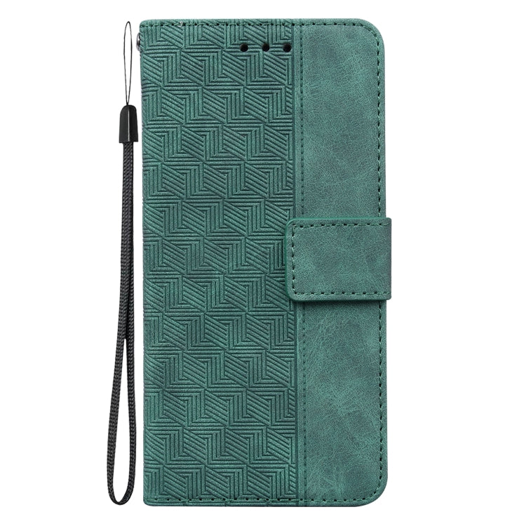 GEOMETRIC Knižkové puzdro pre Samsung Galaxy M13 - zelené