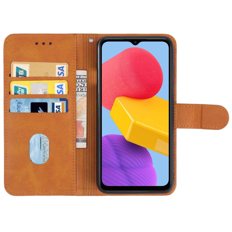SOLID Knižkové puzdro pre Samsung Galaxy M13 - hnedé
