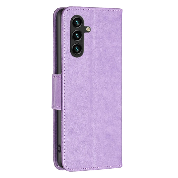 BUTTERFLY Knižkové puzdro pre Samsung Galaxy A15 / A15 5G - fialové