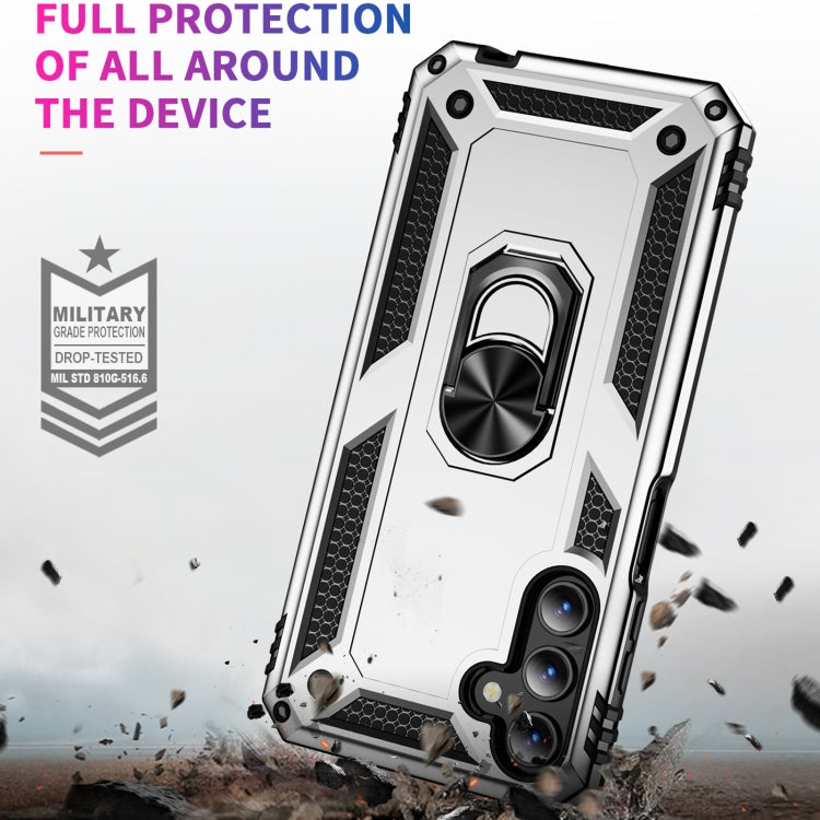 RING ARMOR Tvrdený kryt pre Samsung Galaxy A15 / A15 5G - sivý