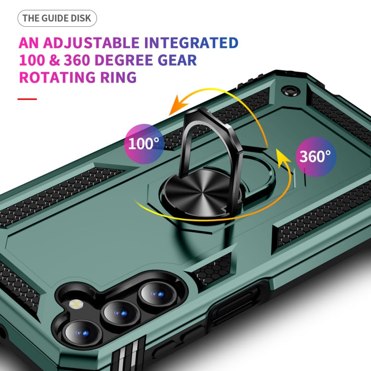 RING ARMOR Tvrdený kryt pre Samsung Galaxy A15 / A15 5G - zelený