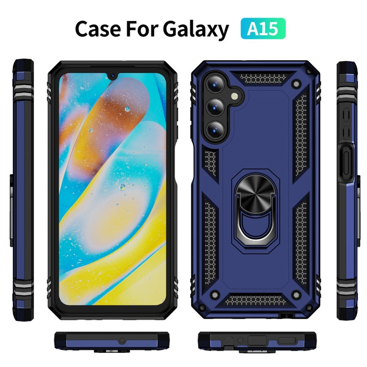 RING ARMOR Tvrdený kryt pre Samsung Galaxy A15 / A15 5G - modrý