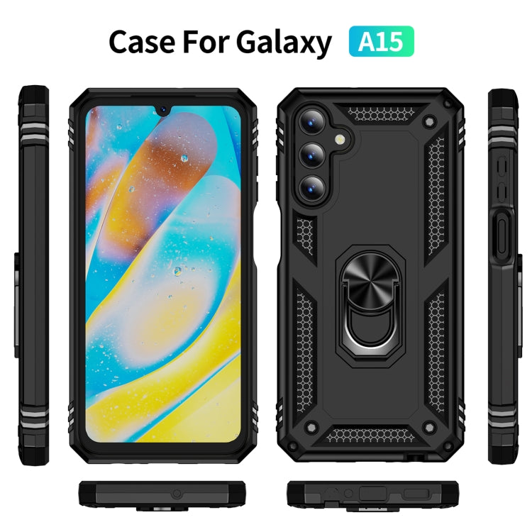 RING ARMOR Tvrdený kryt pre Samsung Galaxy A15 / A15 5G - čierny
