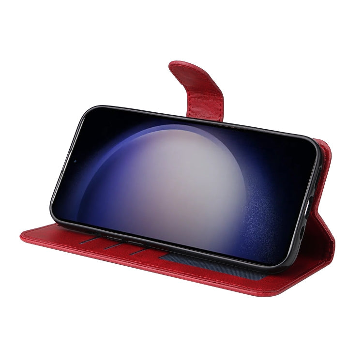 SOLID Knižkové puzdro pre Samsung Galaxy S24 Plus 5G - červené