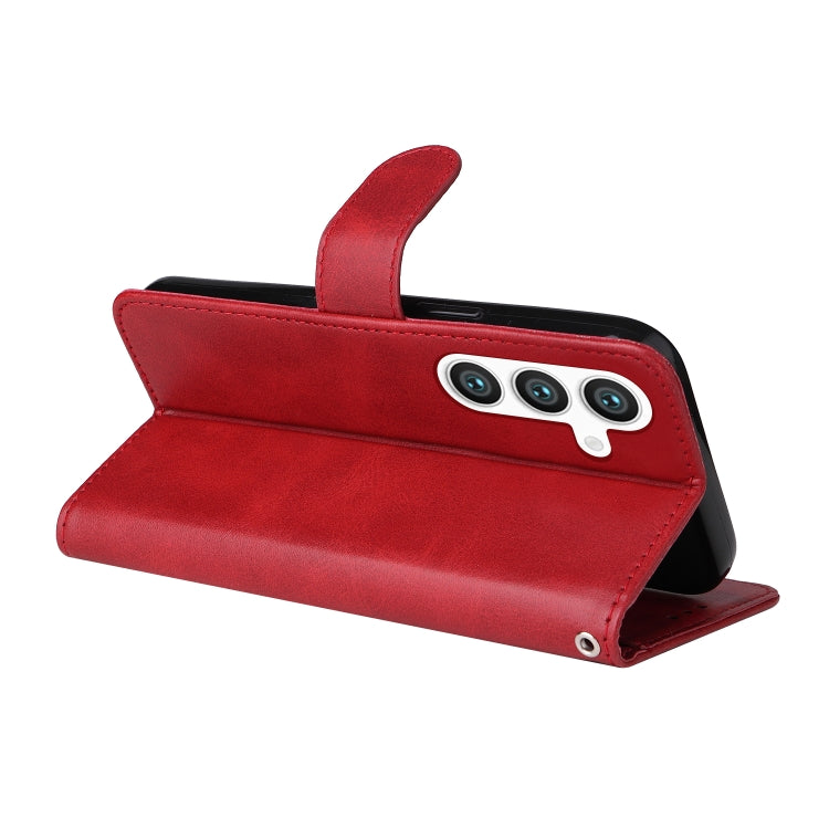 SOLID Knižkové puzdro pre Samsung Galaxy S24 Plus 5G - červené