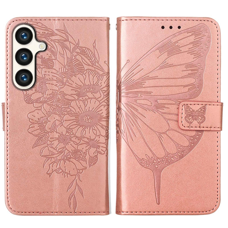 BUTTERFLY Knižkové puzdro pre Samsung Galaxy S24 5G - ružové