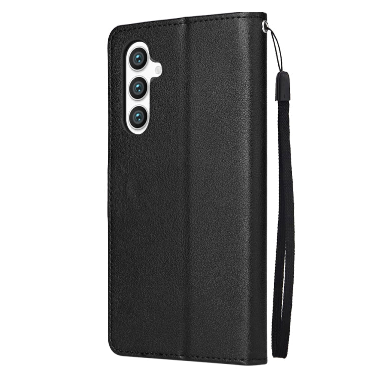 SOLID Knižkové puzdro pre Samsung Galaxy S24 5G - čierne