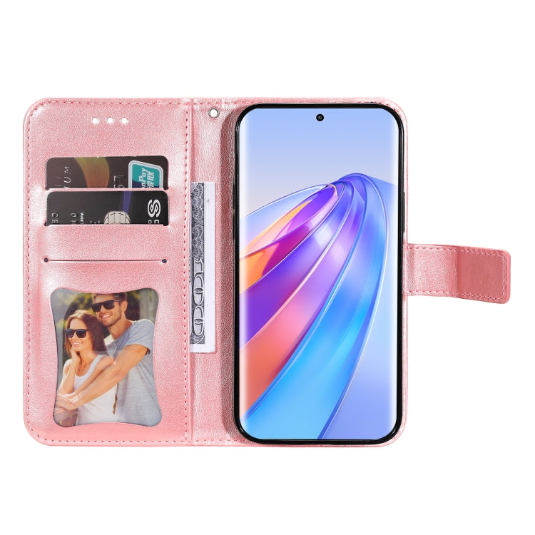 FLOWER Knižkové puzdro pre Honor Magic 5 Lite 5G - ružové