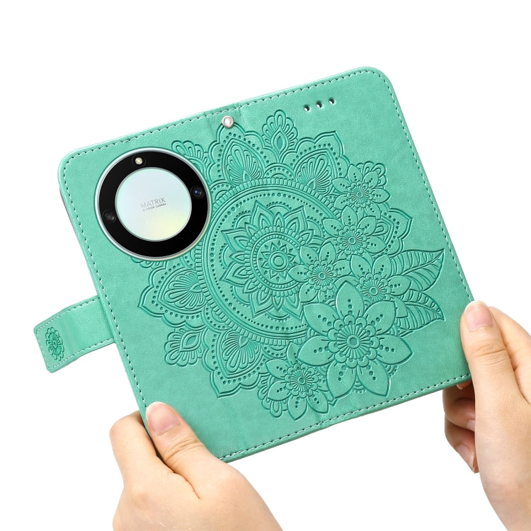 FLOWER Knižkové puzdro pre Honor Magic 5 Lite 5G - zelené