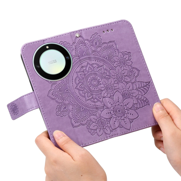 FLOWER Knižkové puzdro pre Honor Magic 5 Lite 5G - fialové