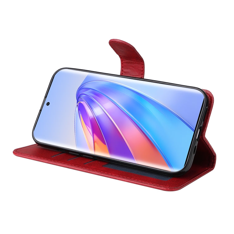 SOLID Knižkové puzdro pre Honor Magic 5 Lite 5G - červené