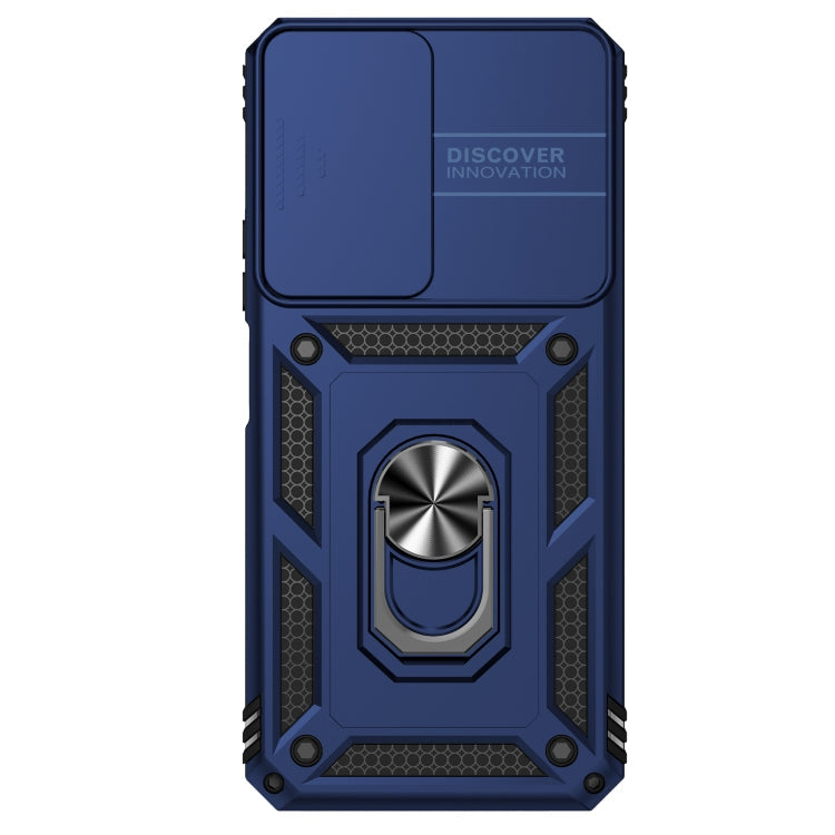 SLIDING ARMOR Tvrdený kryt pre Honor X7 - modrý