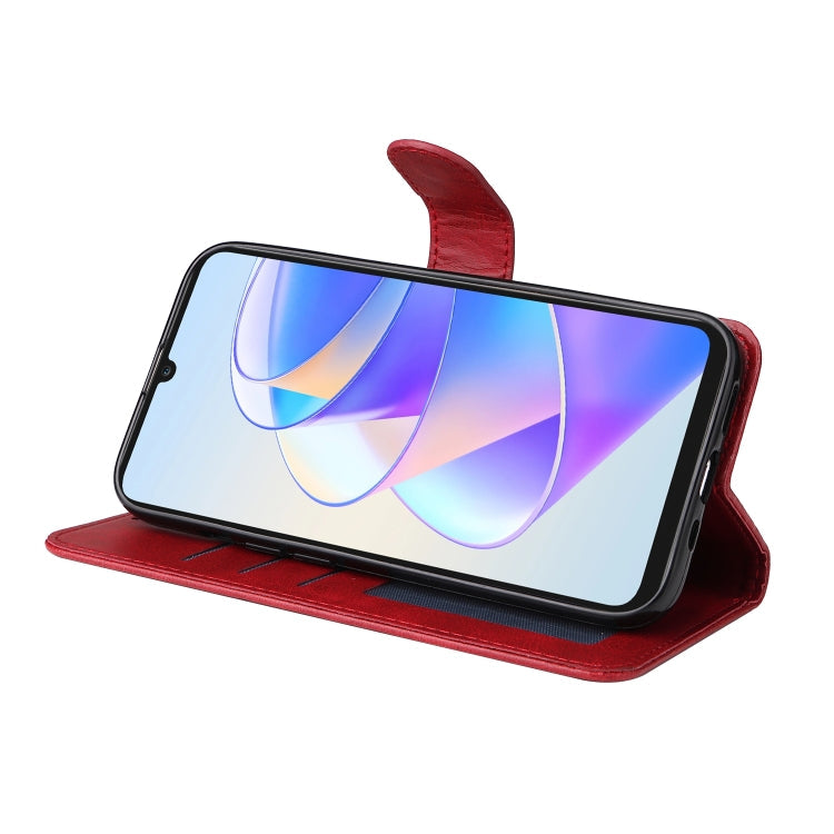 SOLID Knižkové puzdro pre Honor X7a - červené