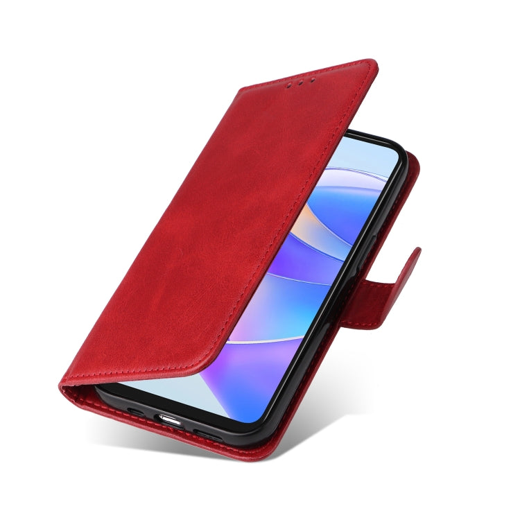 SOLID Knižkové puzdro pre Honor X7a - červené