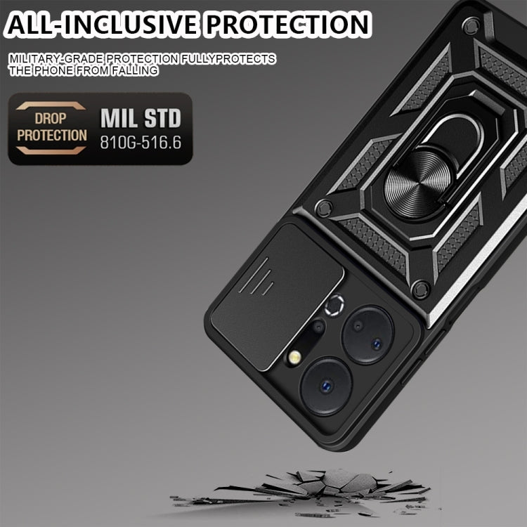 SLIDING ARMOR Tvrdený kryt pre Honor X7a - sivý