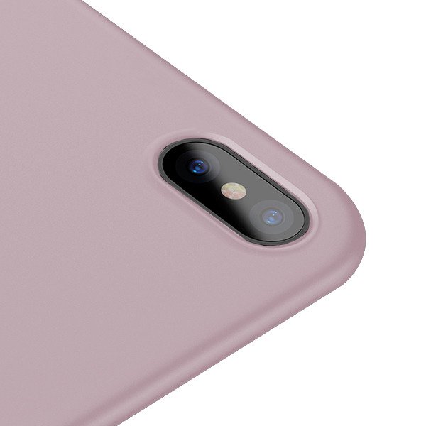 Silikónový kryt pre Apple iPhone X a XS - powder ružový