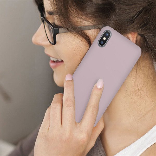Silikónový kryt pre Apple iPhone X a XS - powder ružový
