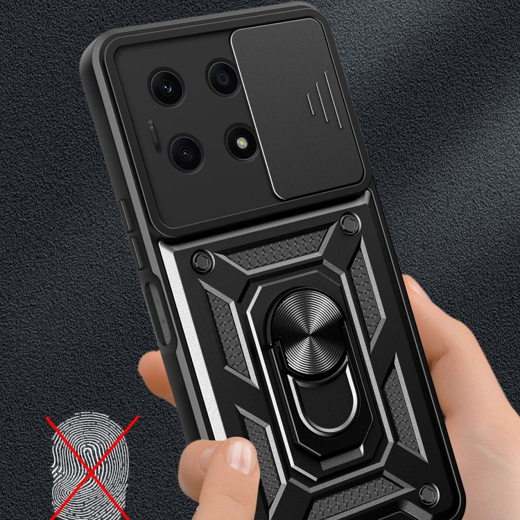 SLIDING ARMOR Tvrdený kryt pre Honor X8a - sivý