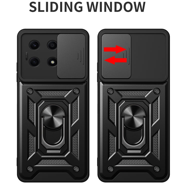 SLIDING ARMOR Tvrdený kryt pre Honor X8a - čierny