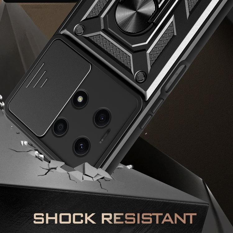 SLIDING ARMOR Tvrdený kryt pre Honor X8a - čierny